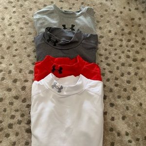 Boys YS under armour cold gear long sleeve tops